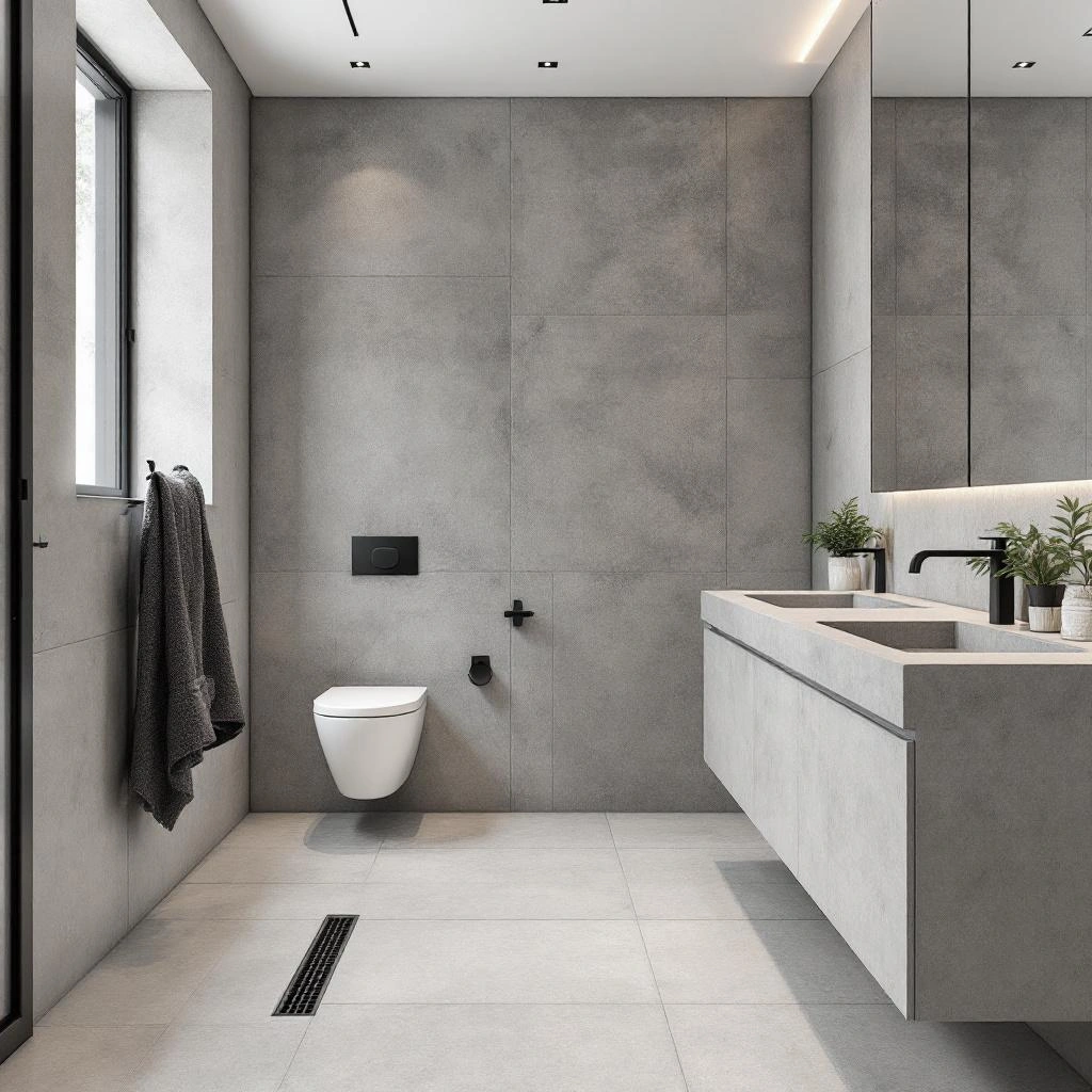 New master bathroom with frameless glass shower